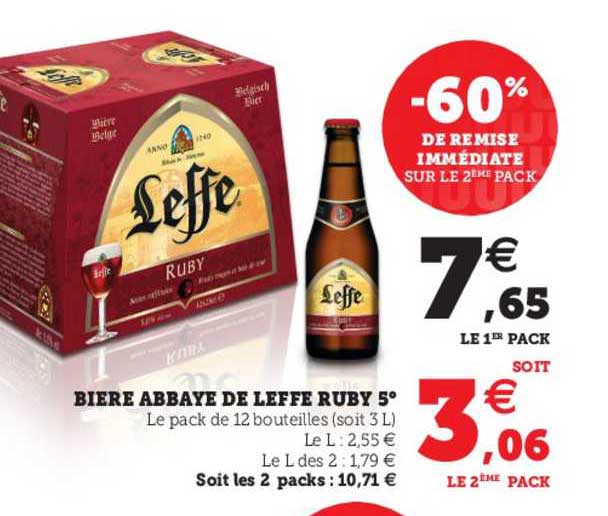 Bière Abbaye De Leffe Ruby 5°