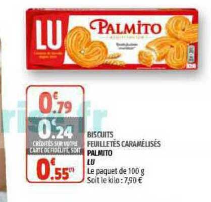 Biscuits Feuilletés Caramélisés Palmito Lu