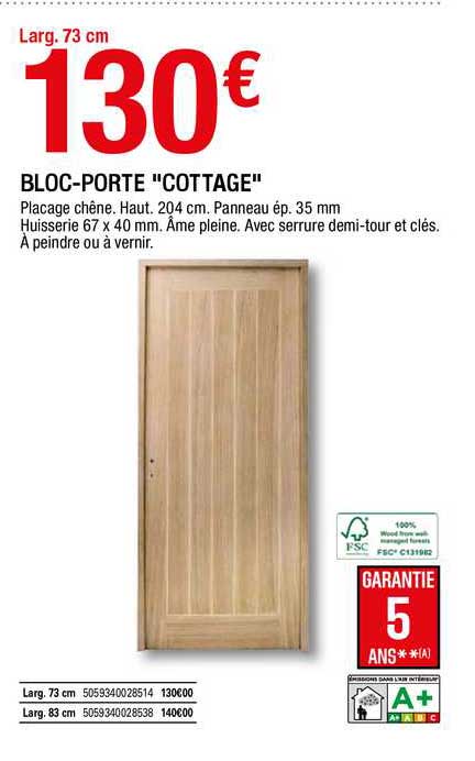 bloc-porte "cottage"