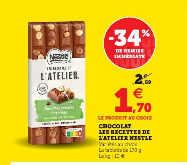 chocolat les recettes de l'atelier nestlé