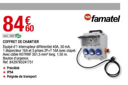 Coffret De Chantier Famatel