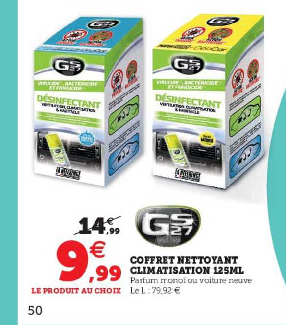 Coffret Nettoyant Climatisation 125ml