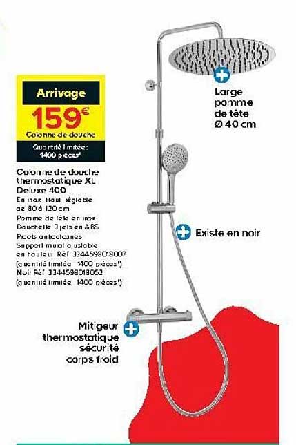 Colonne De Douche Thermostatique Xl Deluxe 400