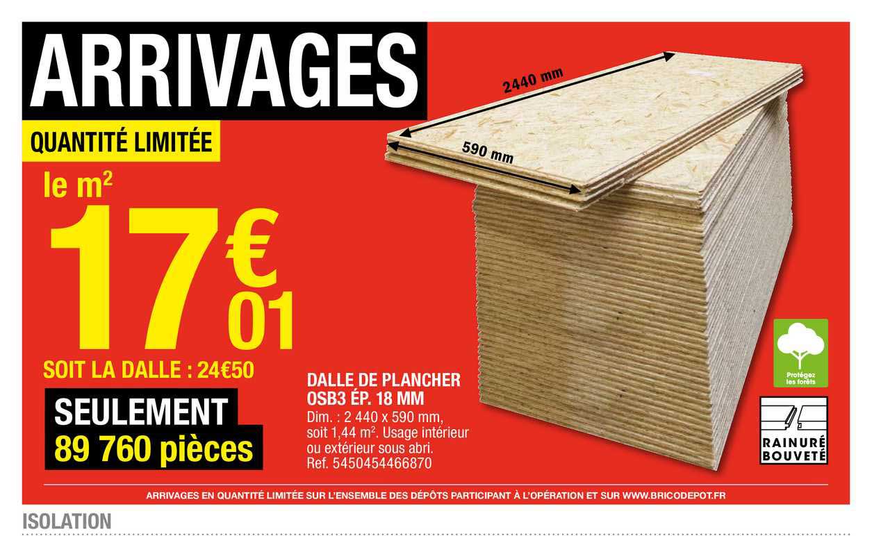 dalle de plancher osb3 ép. 18 mm