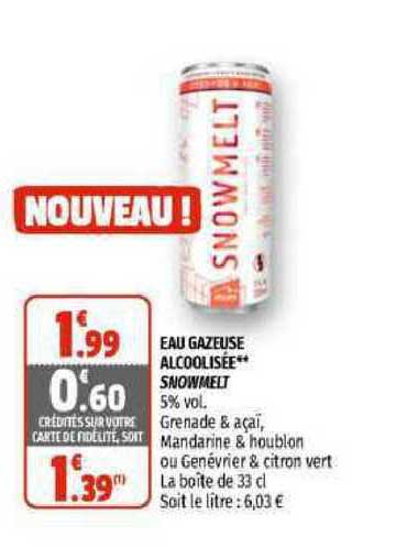 Eau Gazeuse Alcoolisée Snowmelt
