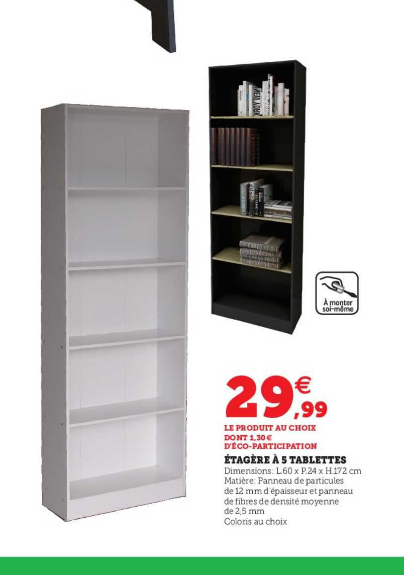étagère à 5 Tablettes