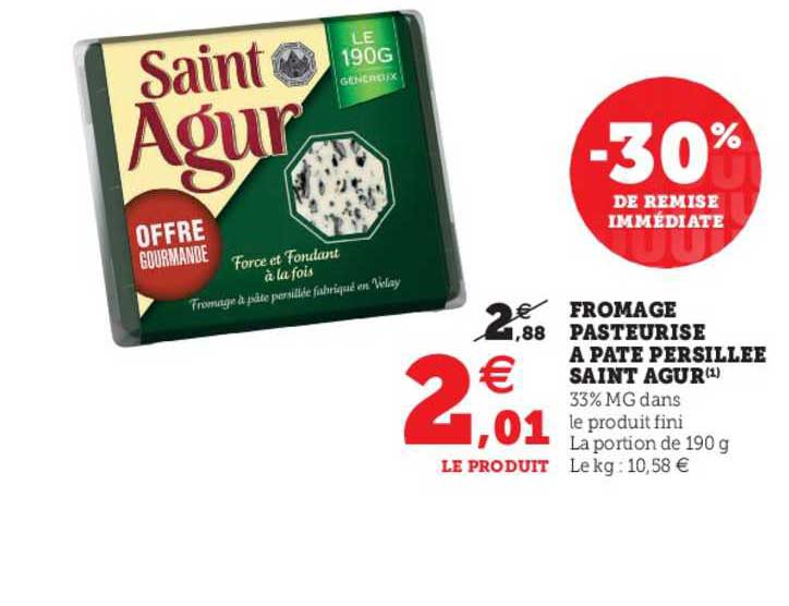 Fromage Pasteurisé à Pâte Persillée Saint Agur