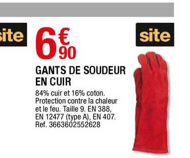 gants de soudeur en cuir site