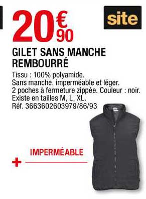 Gilet Sans Manche Rembourré Site
