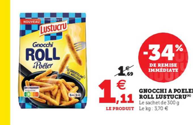 gnocchi à poêler roll lustucru