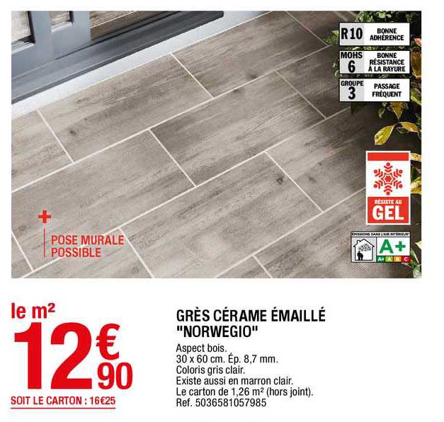 grès cérame émaillé "norwegio"