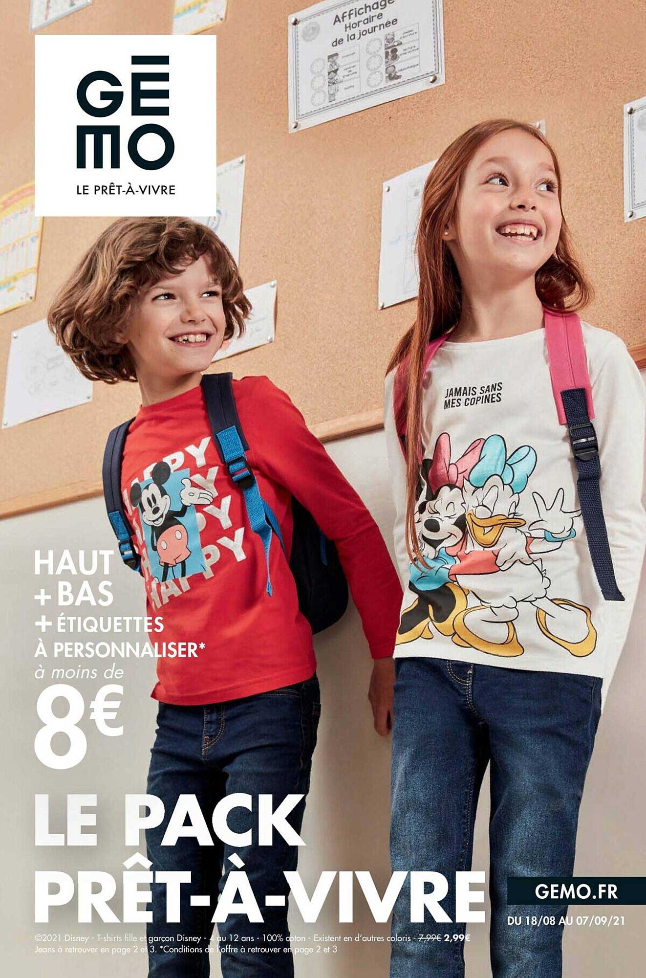 haut + bas + étiquettes à personnaliser