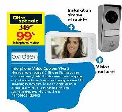 interphone vidéo couleur ylva 3