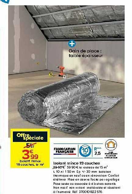 isolant mince 19 couches