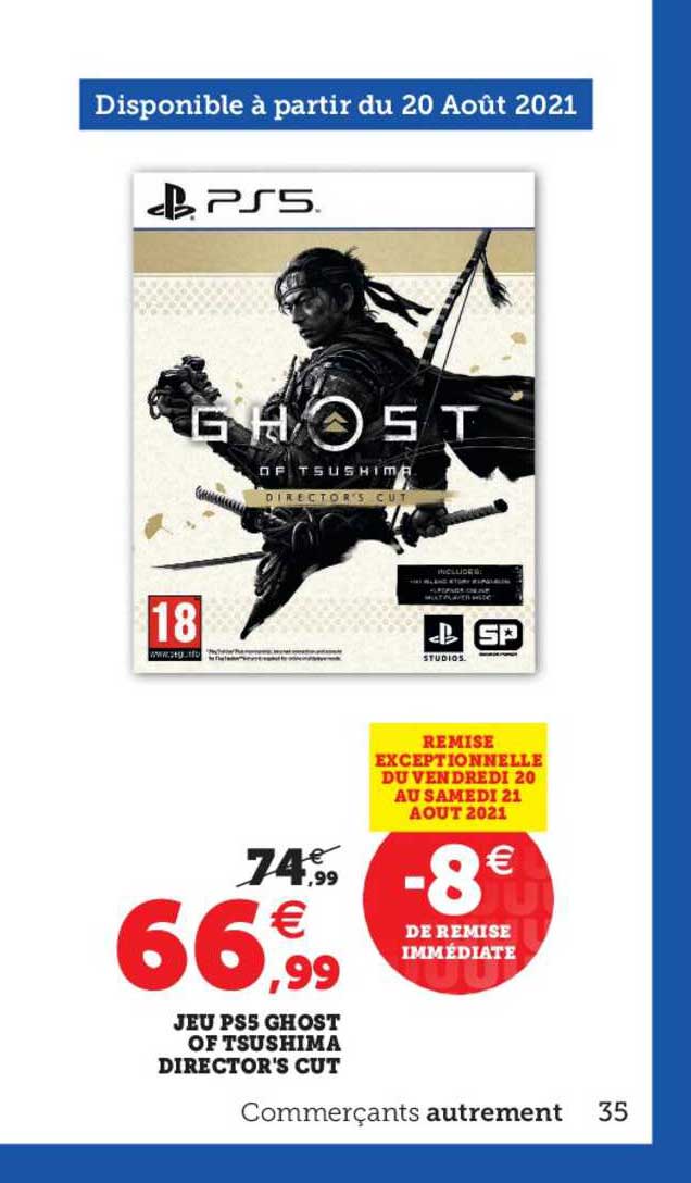 jeu ps5 ghost of tsushima director's cut