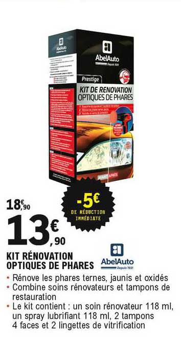 kit rénovation optiques de phares