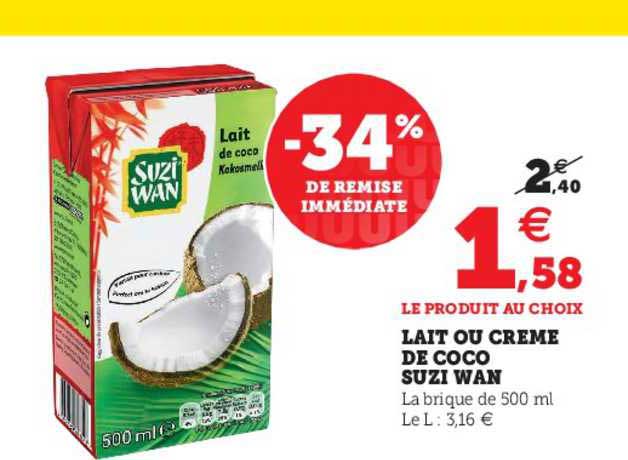 lait ou crème de coco suzi wan