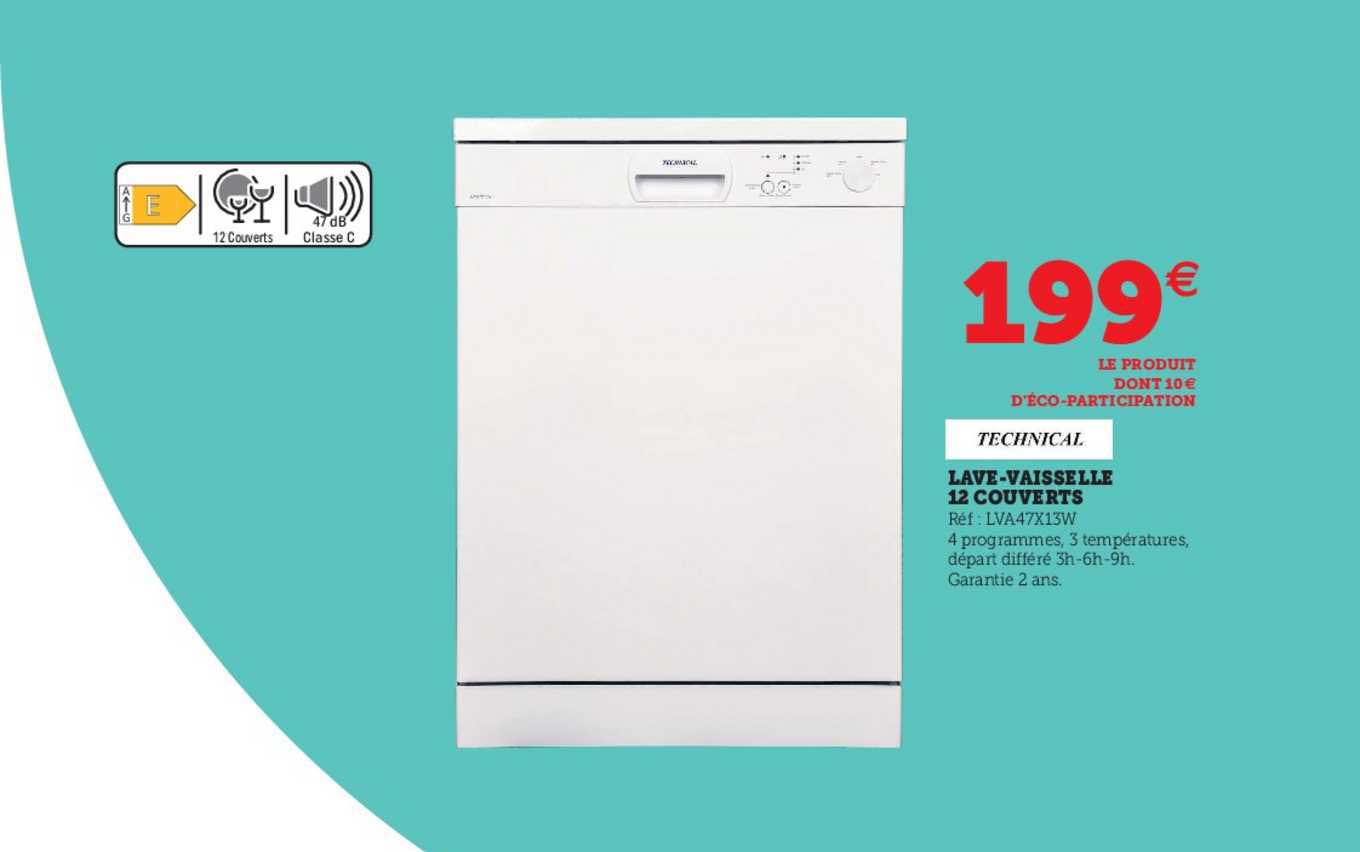 lave-vaisselle 12 couverts technical