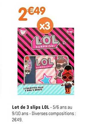 Lot De 3 Slips Lol