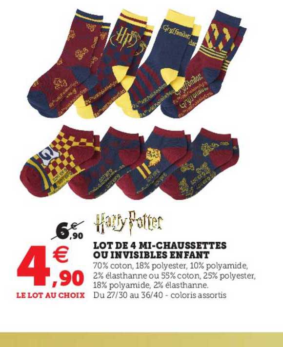 Lot De 4 Mi-chaussettes Ou Invisibles Enfant
