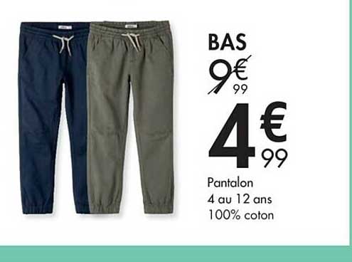 pantalon 4 au 12 ans