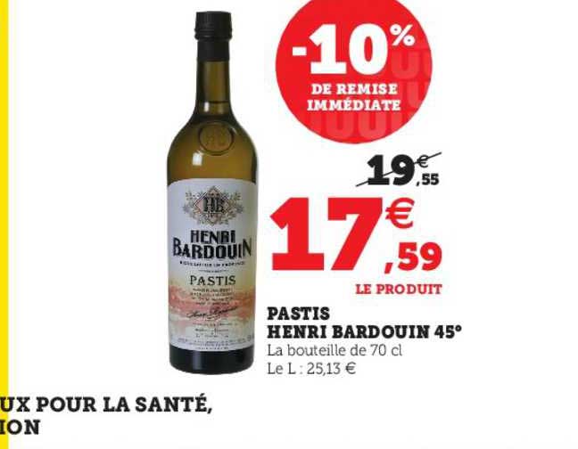 pastis henri bardouin 45°