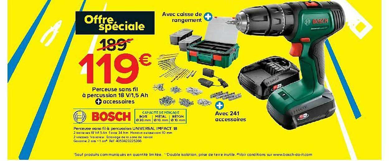 perceuse sans fil à percussion universal impact 18