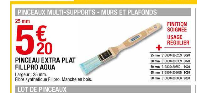 Pinceau Extra Plat Fillpro Aqua
