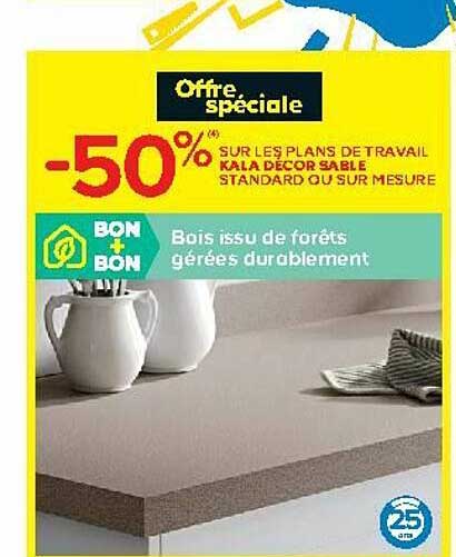 plans de travail kala décor sable standard ou sur mesure