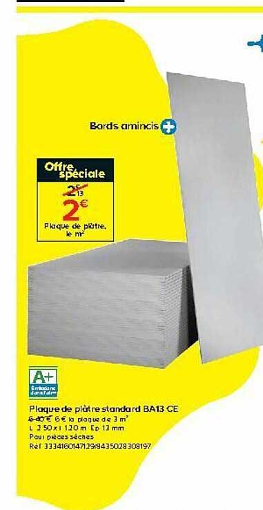 Plaque De Platre Standard Ba13 Ce