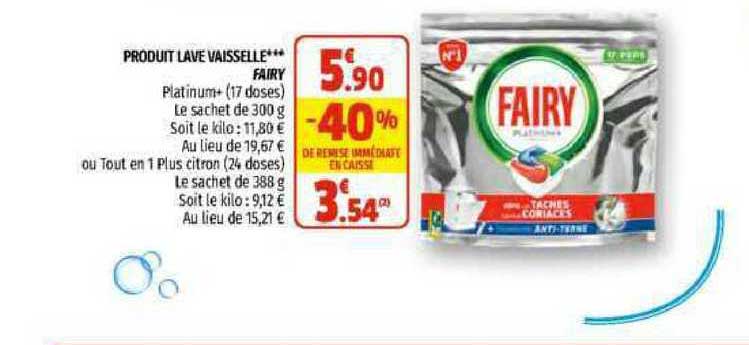produit lave vaisselle fairy