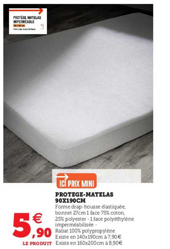 protège-matelas 90 x 190 cm
