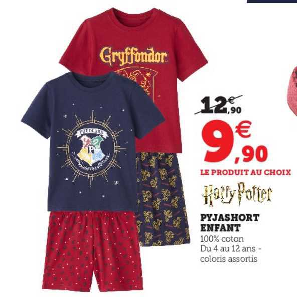 pyjashort enfant harry potter