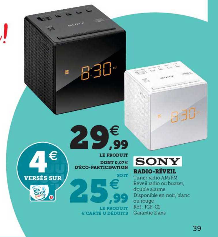 radio-réveil sony