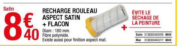 recharge rouleau aspect satin + flacon