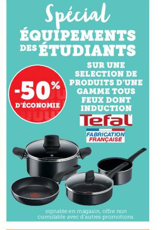 sélection de produits d'une gamme tous feux dont induction tefal