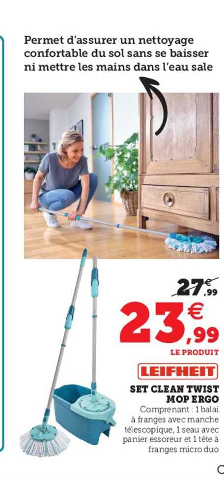 set clean twist mop ergo leifheit