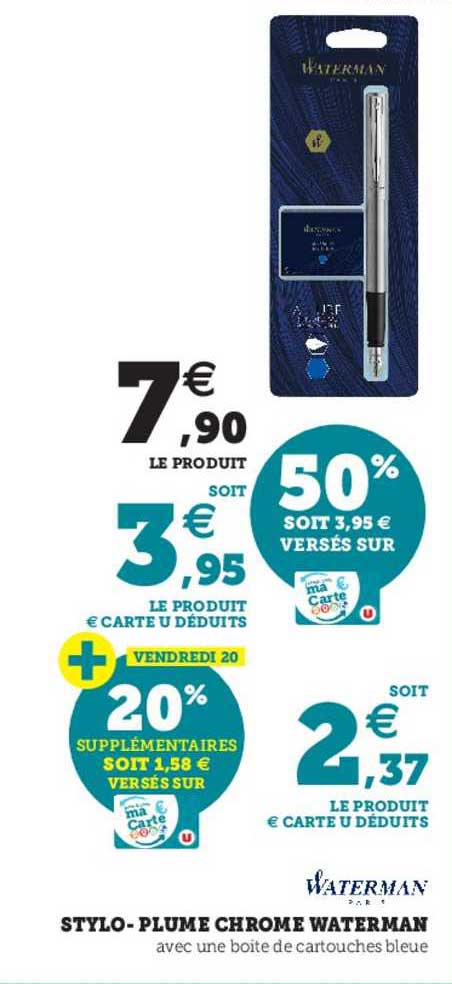 stylo-plume chrome waterman