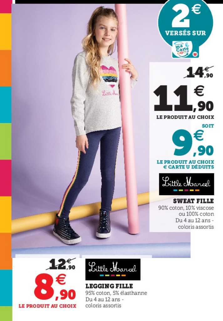 sweat fille little marcel, legging fille little marcel