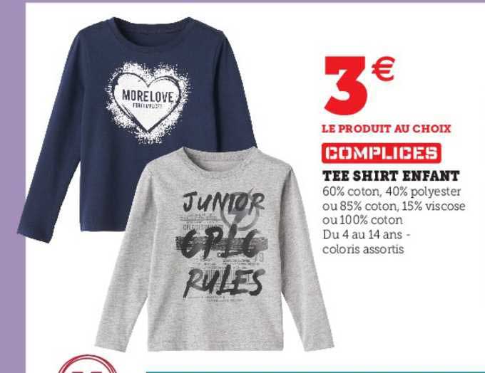 tee-shirt enfant complices