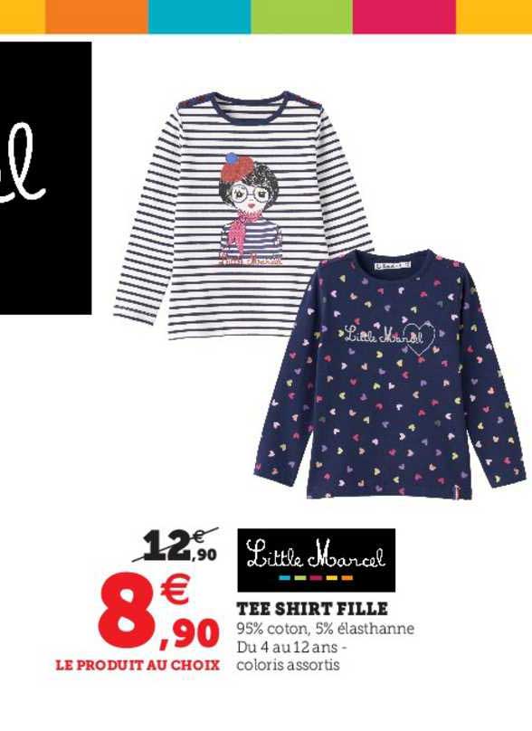 tee-shirt fille little marcel