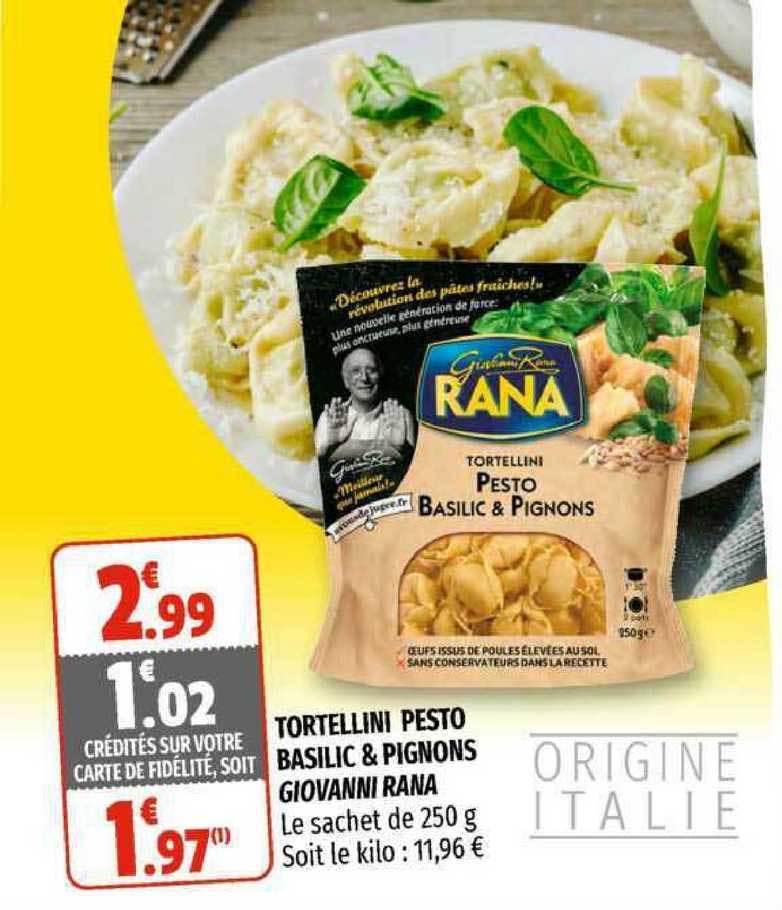 tortellini pesto basilic & pignons giovanni rana