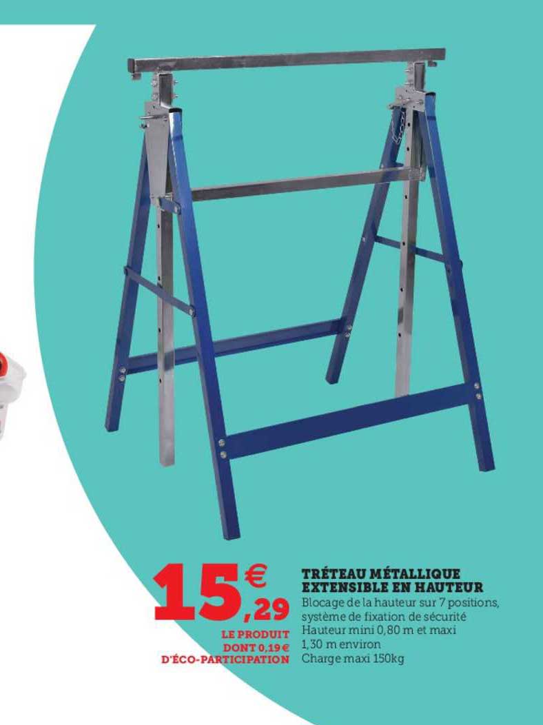 Tréteau Métallique Extensible En Hauteur