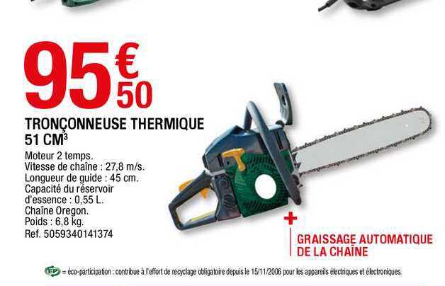 tronçonneuse thermique 51 cm3