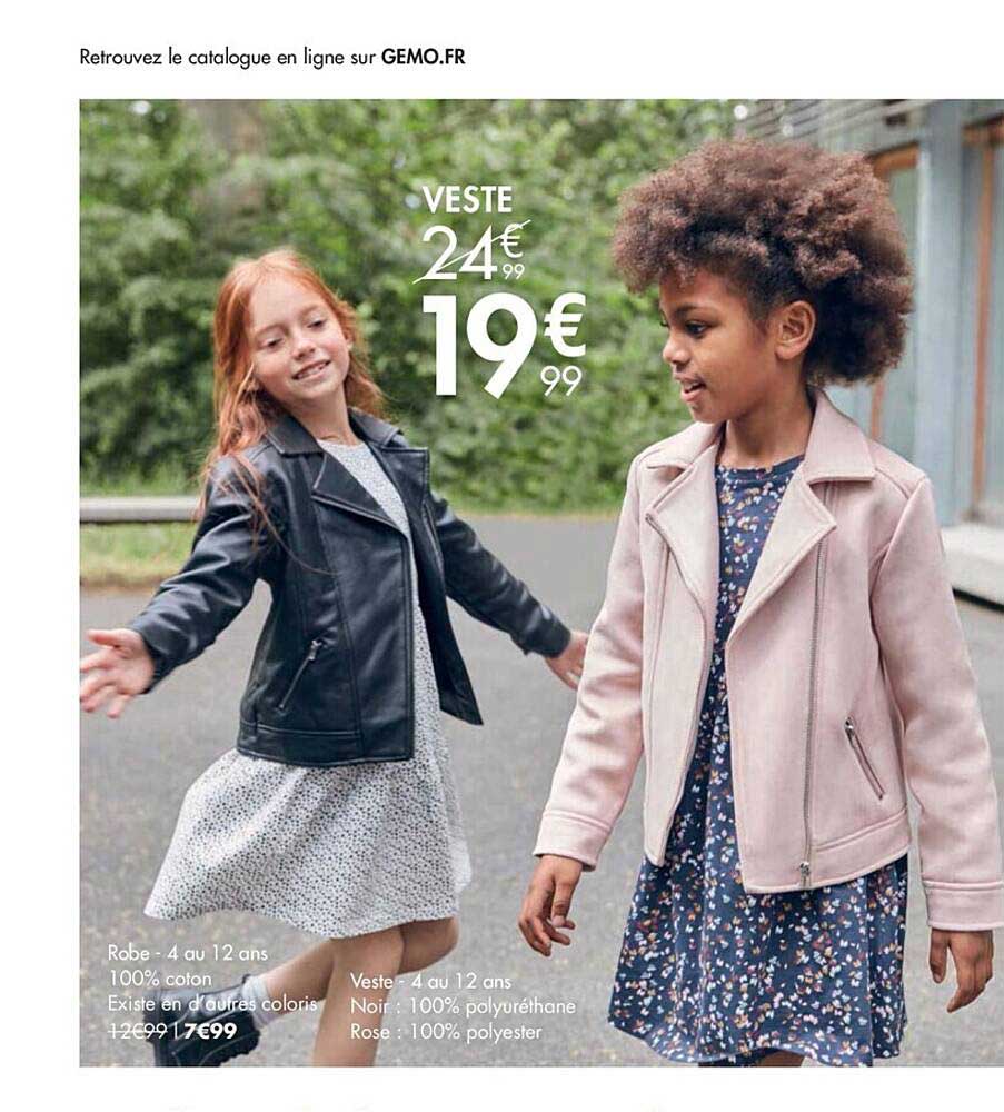 veste, robe 4 au 12 ans