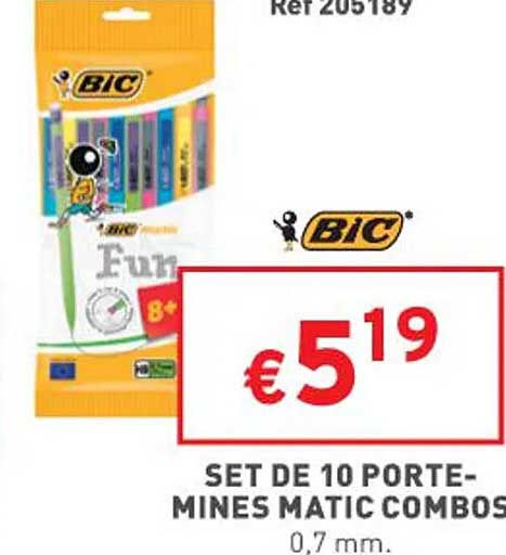 10 porte mines matic combos bic