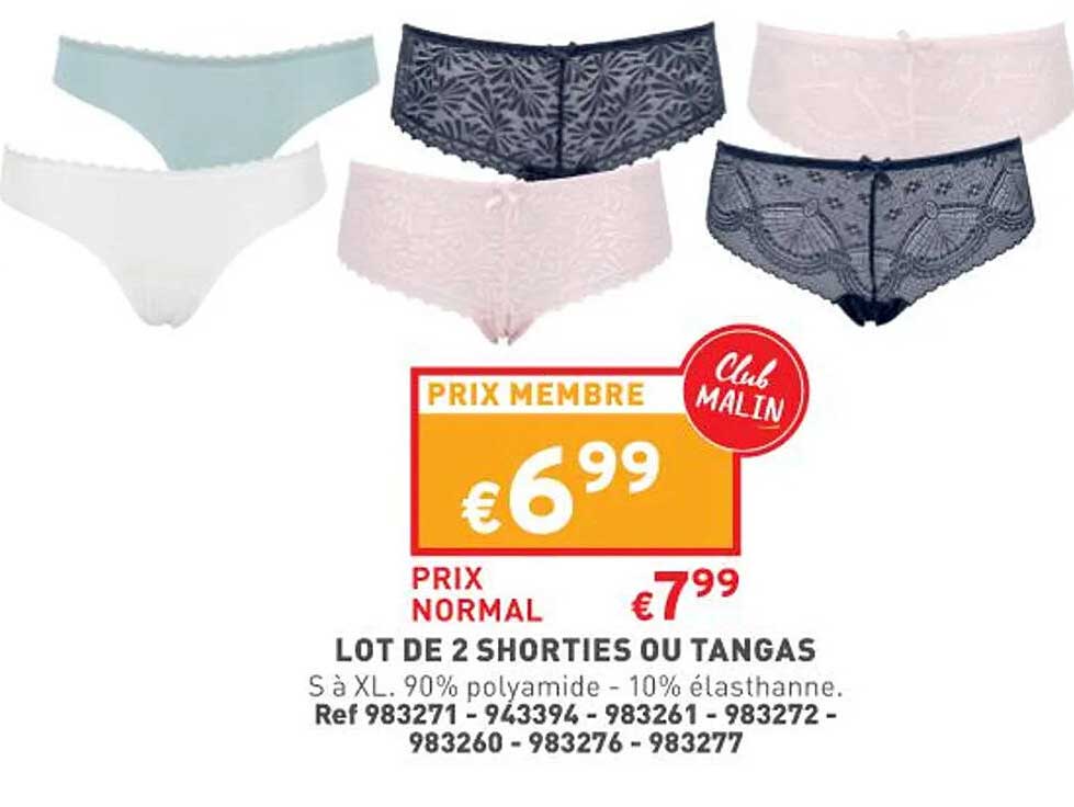 2 shorties ou tangas