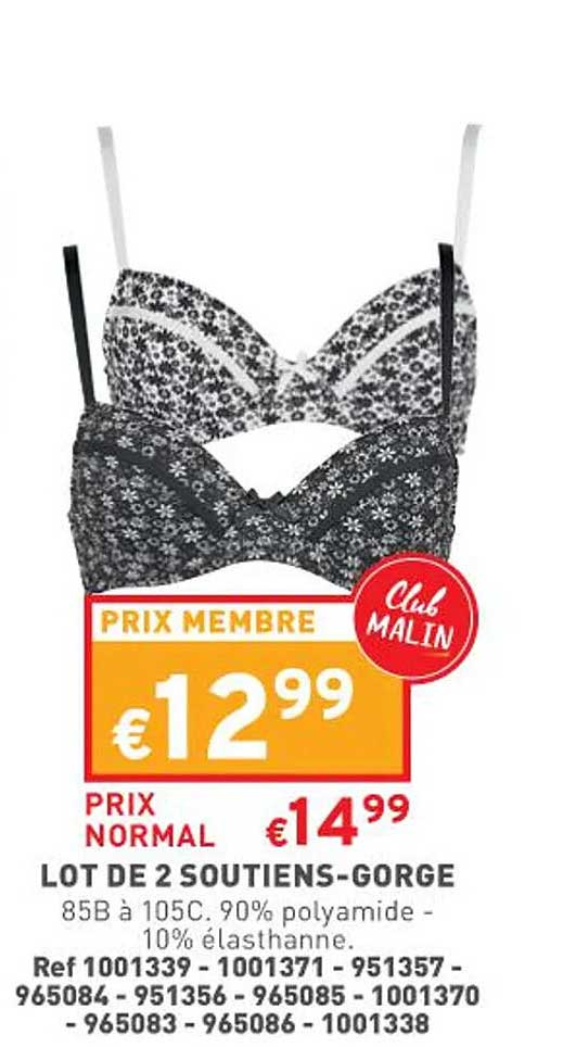 2 soutiens-gorge