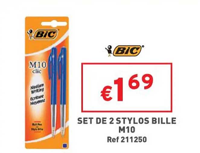 2 stylos bile m10 bic