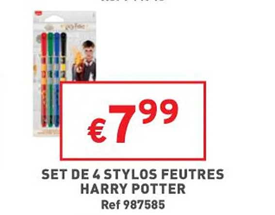 4 Stylos Feutres Harry Potter